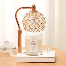 캔들백화점 비주 로즈골트 캔들워머+소이캔들 세트, 비주 로즈골드 화이트(워머), 체리블러썸, 280g