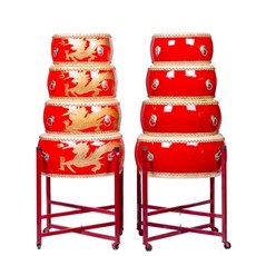 사물놀이북 소가죽 난타북 공연 전통 사물놀이 장구 드럼 사물북 10인치, A. 10인치 레드드럼+스틱+스트랩, 1개