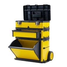 三層組合式拉杆工具箱帶輪子 可移動收納車, 1個, 2096三層組合