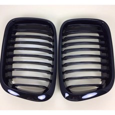 台製 亮面黑 單線款 水箱罩 中網 替換式 塑膠 適用 98-01 E46 4D Sedan Wagon 330i, 1個