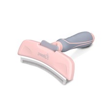 페큐트 강아지 고양이 커브 브러쉬 중대형견묘용 핑크 L, 1개
