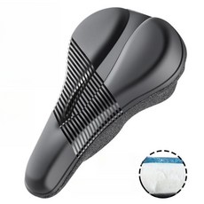 에코하이진 자전거 메모리폼 쿠션 안장커버, 1개, 검정