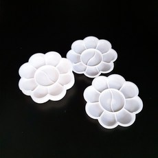 H7M_꽃팔레트 꽃접시 파렛트 동양화 민화 미술도구(화이트), 1개, 10칸