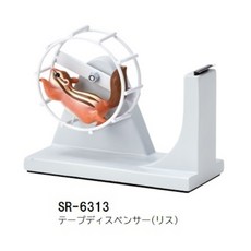 Seto Craft 動物造型膠帶台 辦公室療癒擺飾 多款動物設計, 1個, 松鼠（最終現貨/SR-6313）, 白