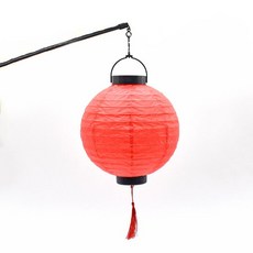 중국 홍등 선술집 야시장 일식등 중식당 인테리어 장식, 1개, 세트 레드 블랙 박스 포함 손잡이 태슬 접착식
