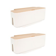 모노플랫 인테리어 우드 멀티탭 정리함 5구 x 2set, 2개, 본품