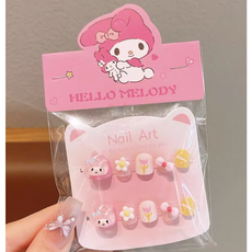 어린이 네일아트 젤 네일팁 간편한 키즈 손톱 네일아트 여아 생일선물, 마이멜로디, 1개