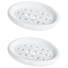 그뤠잇라이프 멀티 실리콘 비누받침대, 화이트, 2개