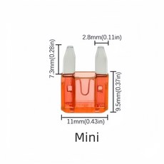 유리관휴즈 자동차 퓨즈 세트 10pcs 32V 미니 소형 마이크로 중대형 안전 1A 2A 3A 4A 5A 7.5A 10A 15A 20A 25A 30A 35A 40A 50A 60A, [47] 10pcs Mini, [12] 5A