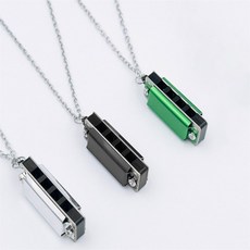 만보샵 목걸이 하모니카 목걸이악세사리, 실버