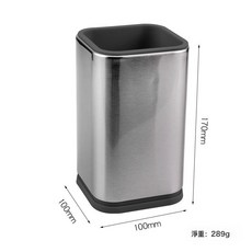 不鏽鋼廚具收納桶廚房置物架筷子筒小廚具桶餐具桶家用檯面整理用, 1個, (小號)不鏽鋼方形廚具 〈收納桶〉