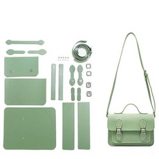 올유니드 DIY가방 사첼백 숄더백 가죽가방만들기 가죽공예키트 핸드메이드, 올리브, 1개