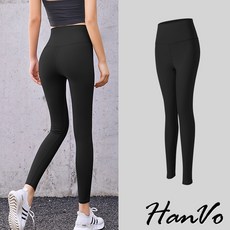 HanVo 提臀高腰運動瑜珈褲 收腹緊身褲