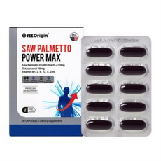 쏘팔메토 파워 맥스 30캡슐x2박스 소팔메토 로르산 남자 전립선 지구력 남편 어르신 선물, (30캡슐) X2, 2개, 30회분