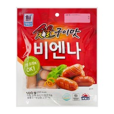 사조대림 대림선 숯불구이맛 비엔나 소시지 (냉장) 100g, 1개