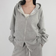 센시즌 에아 남녀공용 투웨이 면혼방 오버핏 사계절 후드집업