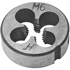 M6 X 0 미터법 실 다이 기계 공장용 합금강 원형 도구 오른손 정밀 절단