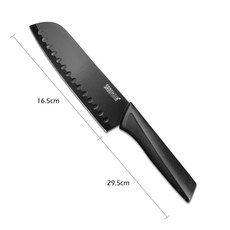 Sadomain 仙德曼 水果刀 露營刀 陶瓷刀 露營 戶外 防滑握柄 不沾塗層, 黑, 1支