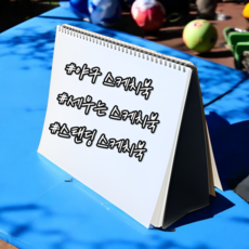 야구장 스케치북 세워지는 스케치북 야구응원 스탠딩 스케치북, A4, 1개, 12매