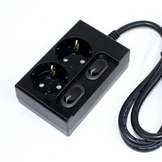 KD-TAP 국산 개별형 스위치 멀티탭 2구 고용량 콘센트 16A 안전 접지, 1개, 블랙, 3m