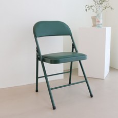 RM디자인 간이 교회 행사용 사무용 접이식 의자, 다크그린