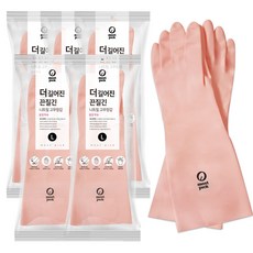 모스트픽 더 길어진 끈질긴 니트릴 고무장갑, 봄꽃색, L, 5세트