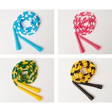 김수열 K-330 줄넘기 유아 색동 구슬 6세 7세 어린이 유치원 비만 운동 다이어트, 녹색/노랑, 1개