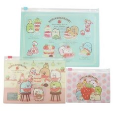 Wendystore 角落生物文具小物收納滑扣夾鏈袋3件組 可愛卡通收納袋 多尺寸分類整理, 1個