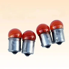 핫10개입 12V 10W 바이크 오토바이 교체용 램프 BA15S 방향지시등 전구 오렌지색 모터 ATV 스쿠터 고, 01 Orange