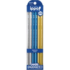Tombow ippo! 六角2B鉛筆, 1個, 金屬炫彩 KB-KUA01-2B
