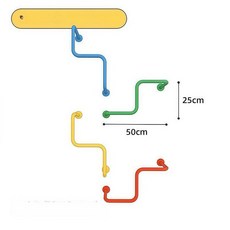 어린이 클라이밍 홀드 세트 스트레스 해소 장비 마그네틱, 3단 접이식 등반봉 단일