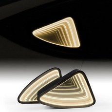 JUPIZEUS 테슬라 모델 Y 2019-2024 LED 후면 후면 쿼터 윈도우 라이트 로켓 항공 우주 테마 장식 조명 키트 외부 액세서리 DC 15V 웜 라이트, 따뜻한 조명