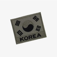 밀리랩 태극기약장 KOREA 국방색 벨크로 군인 군대 패치