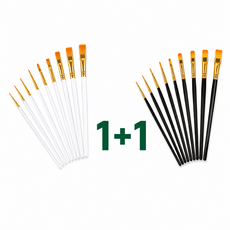 엘리브 미술붓 20종 세트 아크릴 수채화 유화 브러쉬 1+1, 1세트, 1-10호