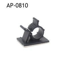 흰색검정색 접착 케이블 클램프 조정 배선 고정 장치 클립, 색상: 10. Black AP-0810- 20PCS