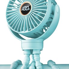 迷你八爪魚風扇 USB充電款, 湖綠 2000mAH, 1個