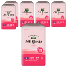 디펜드 여성용 스타일 라이너 무향, 롱, 28개입, 6개