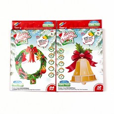 크리스마스 3D 퍼즐 4개 세트 성탄절 입체 조립 장난감 모형 축제 장식 맞춤 뇌 훈련, 본상품