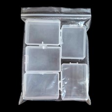 (5개묶음) 투명 보관 케이스 소분함 투명보관함 클리어보관통 시침핀 구슬, 클리어케이스(5개입), 1개