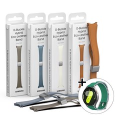 삼성 D버클 하이브리드 에코 레더 스트랩 밴드 ( + 나토 밴드 세트 ), M/L 블랙