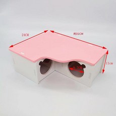 倉鼠多居室躲避屋玩具別墅, 綠小號三居室, 1個