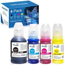Yongairuink 잉크 리필 병용 프린터 교체용 잉크 병 4팩, Yongairuink 잉크 리필 병용 프린터 교체용 잉