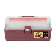 즐거운날 미술도구 보관함 레드 372x206x180 이동가방