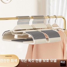 0번출구 옷걸이추천 원목 옷걸이 슬림 미끄럼방지, 트랭퀼그레이 칼라 보호대 정리사 스타일, 1Ea