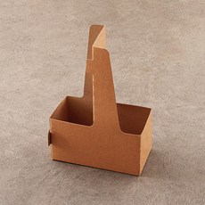 펄로스 커피 롱 캐리어 2구 테이크아웃 크라프트 무지, 1세트, 200개입