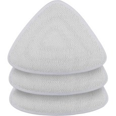 3개 세트 마이크로파이버 스팀 대걸레 교체용 리필 삼각 패드 청소기용 흰색, 1개