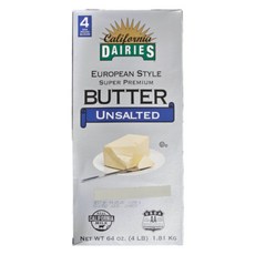 california dairies 유러피언 무염버터 453g x 4 아이스포장, 1.81kg, 1개