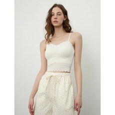 코즈넉 캡 내장 카렌 레이스 끈나시 3color