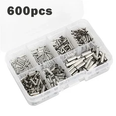 혼합 비절연 와이어 커넥터 페룰 전기 케이블 터미널 구리 박스형 베어 주석 도금 압착 0.5-16mm2 22-10AWG, 02 600pcs