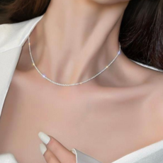 히오리아 925 실버 조절형 은목걸이 여성 데일리 목걸이